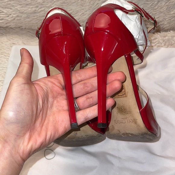 Jimmy Choo Lance Sandal patent red Size 37 - Picture 6 of 8